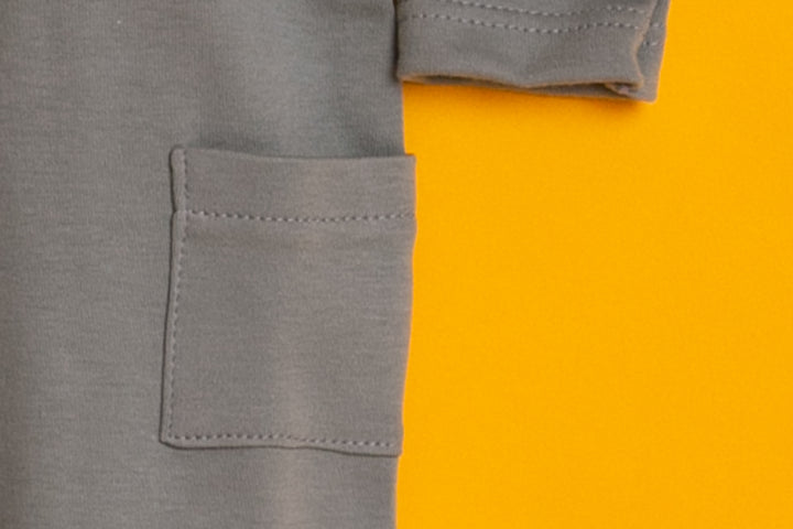 Dark grey plain baby pyjama