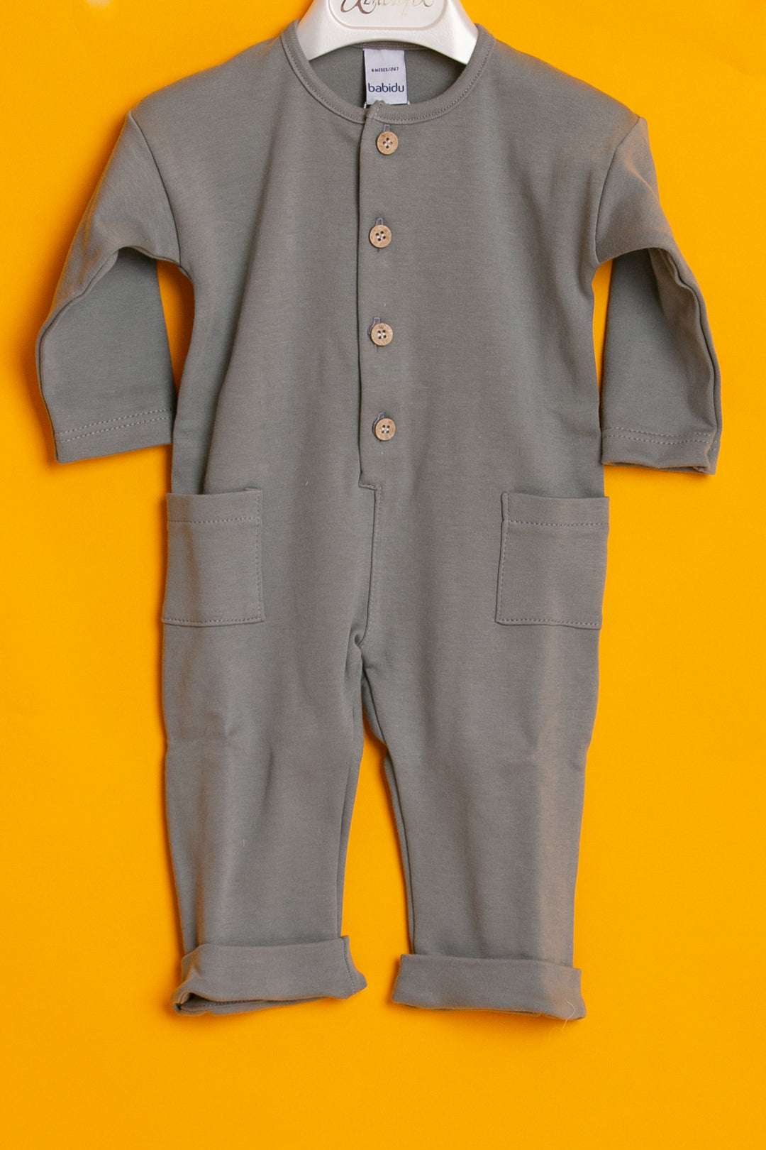 Dark grey plain baby pyjama
