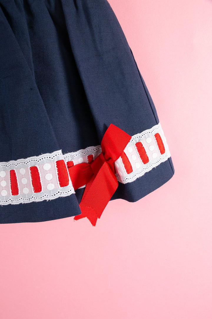 Navy blue Girls dress - made in Spain