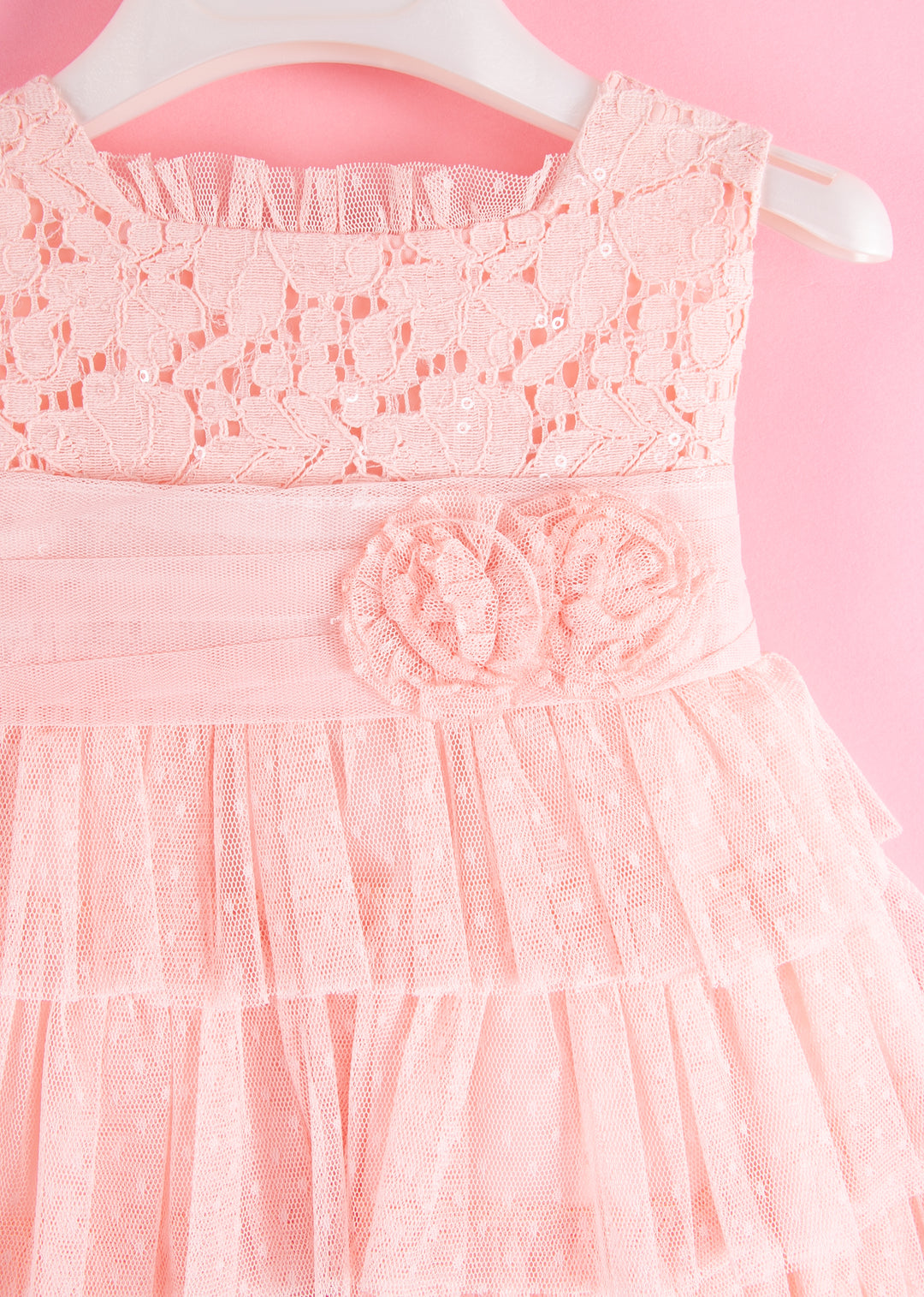Peach Girls dress - made in Spain