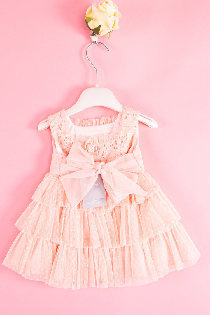 Peach Girls dress - made in Spain