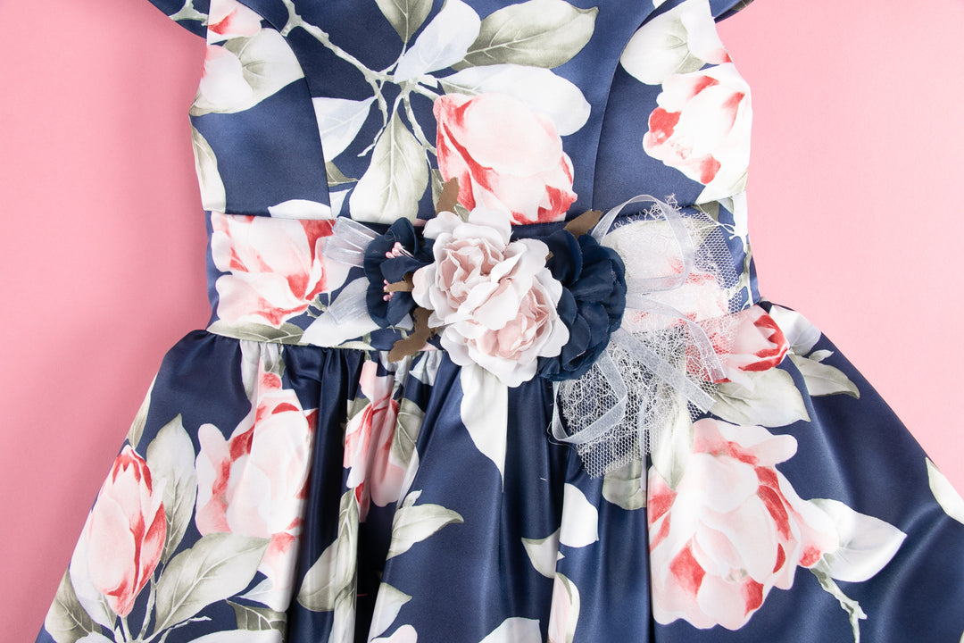 Navy blue Girls dress - made in Spain