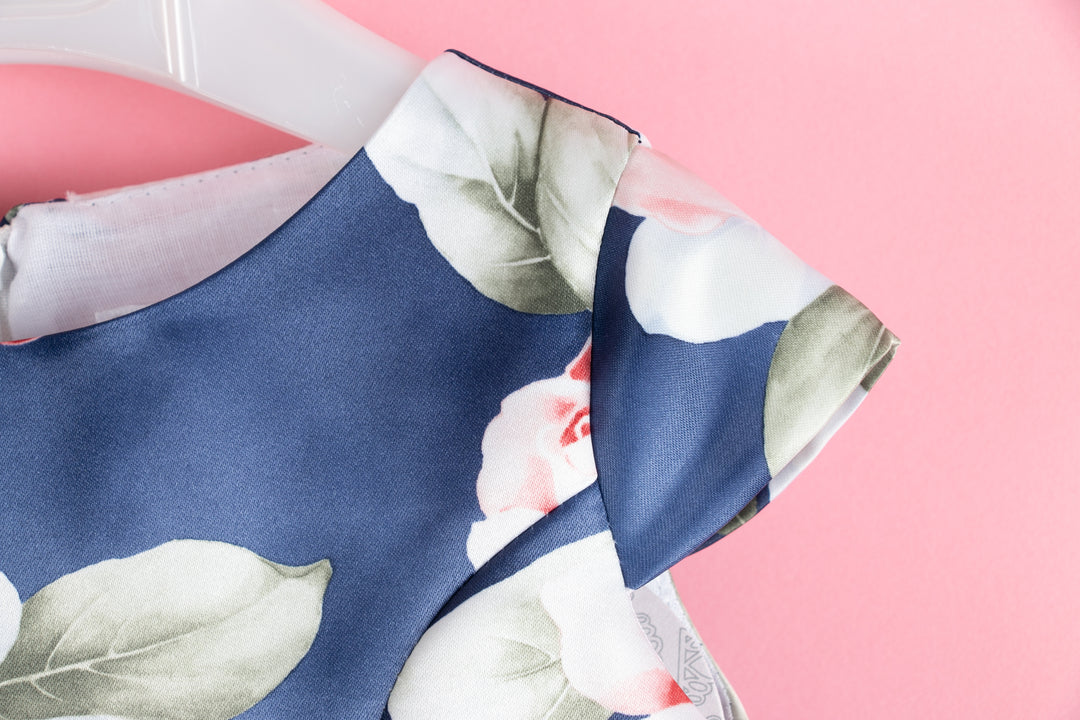 Navy blue Girls dress - made in Spain