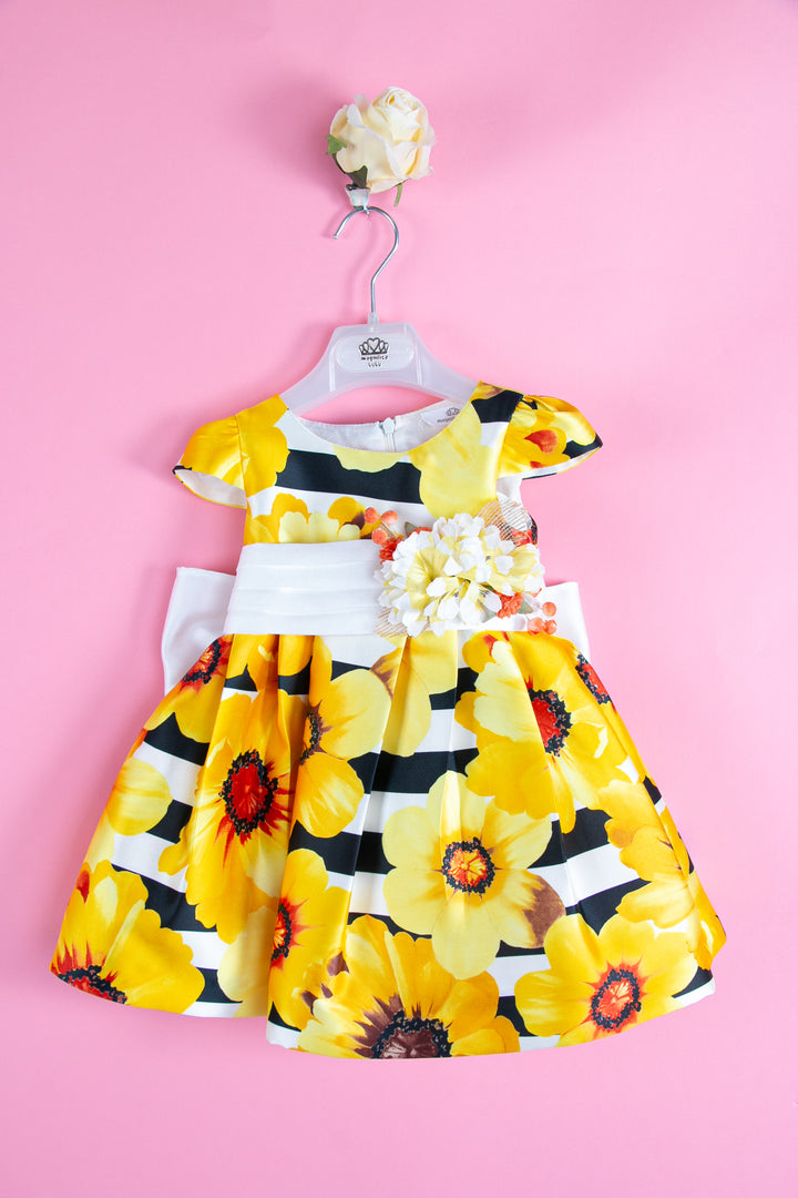 Yellow Girls dress - made in Spain
