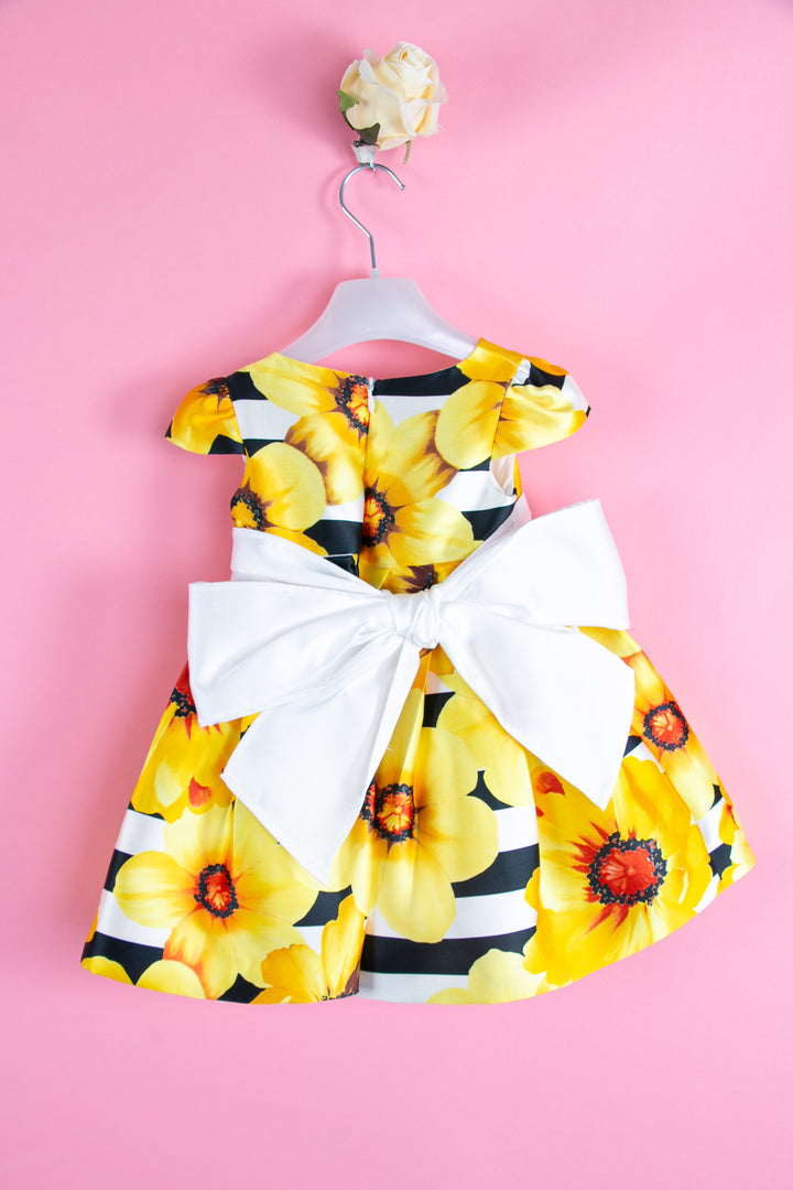 Yellow Girls dress - made in Spain