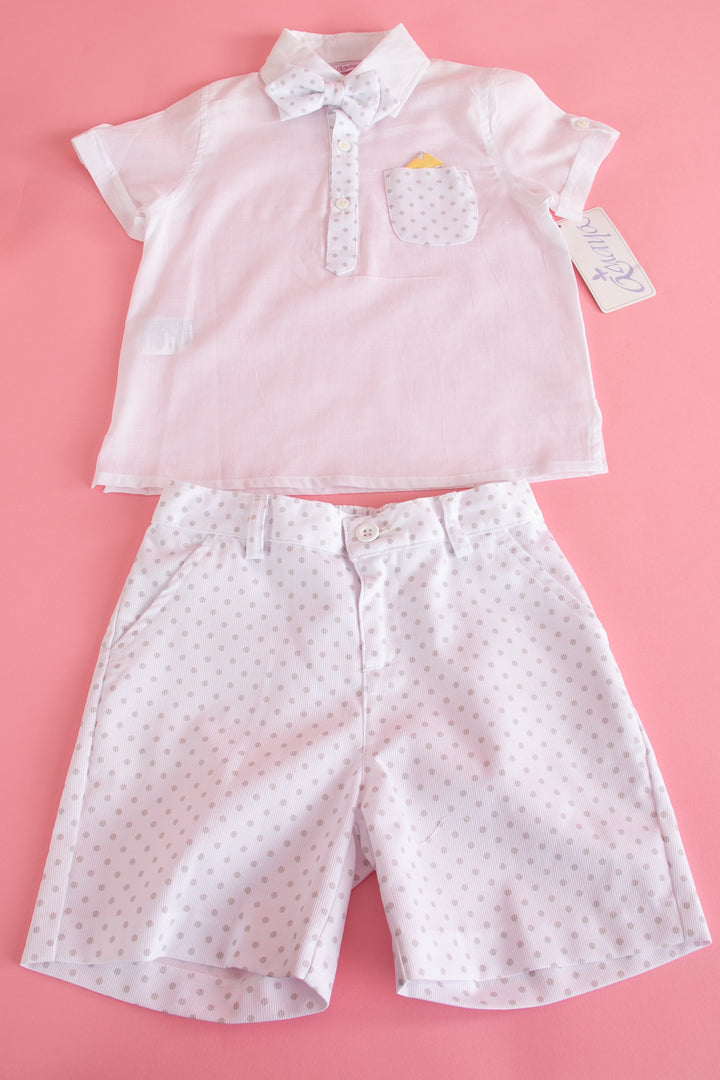 White and grey Baby set - made in Spain