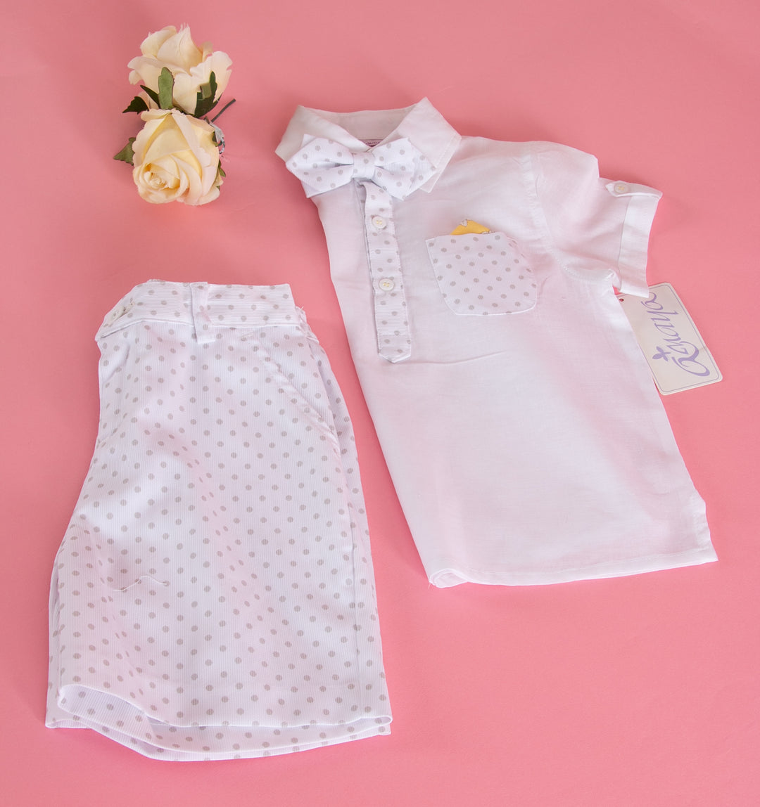 White and grey Baby set - made in Spain
