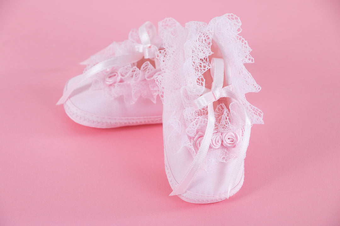 Pink baby shoes