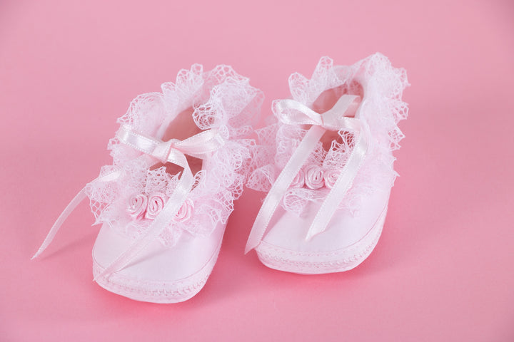 Pink baby shoes