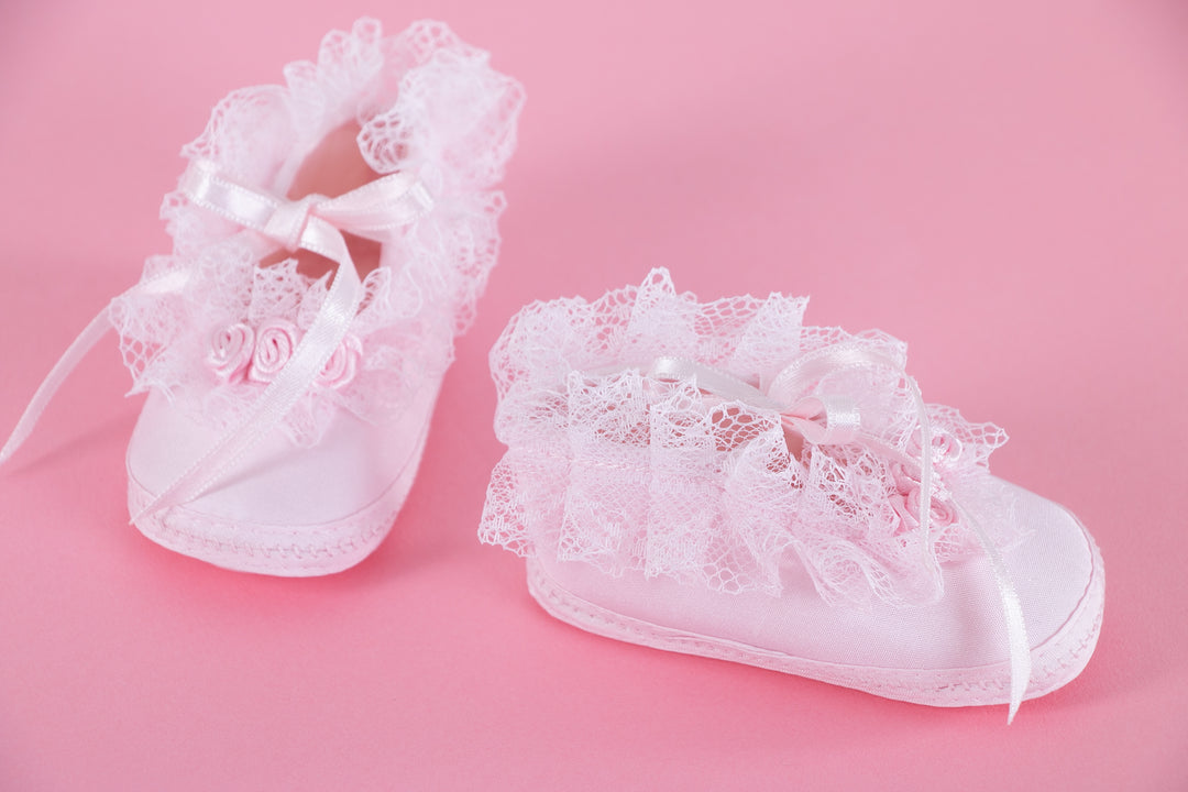 Pink baby shoes