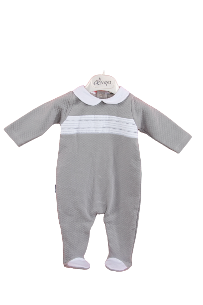 Grey one piece baby overall