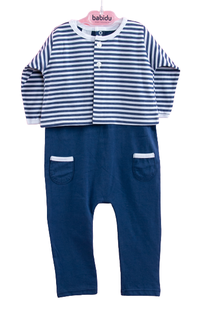 Navy blue 3 pieces baby pyjama