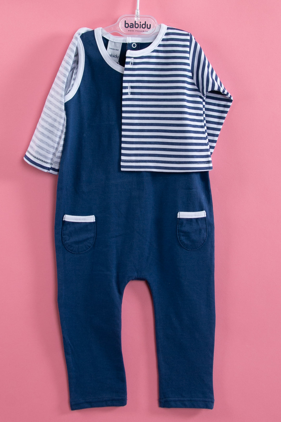 Navy blue 3 pieces baby pyjama