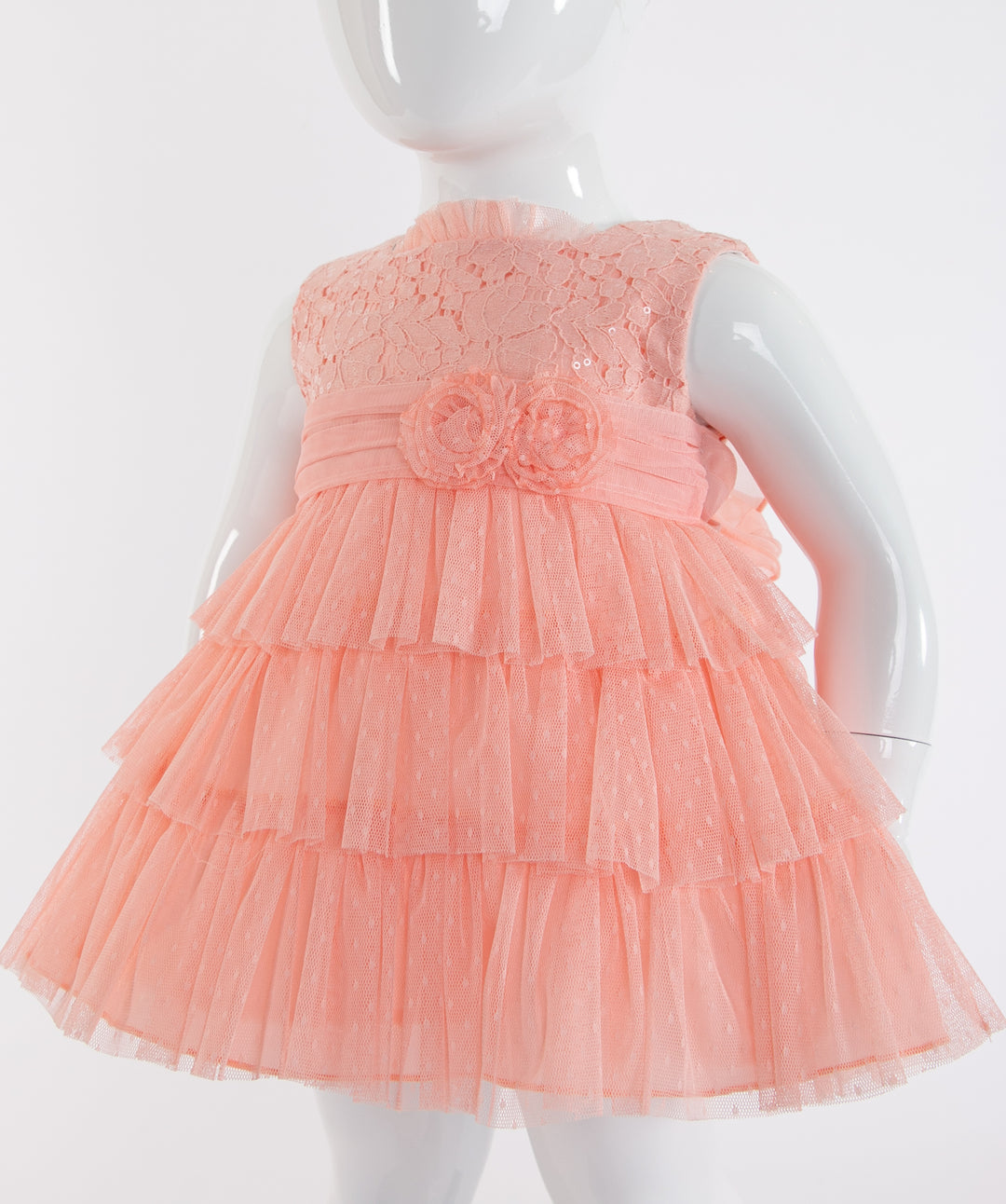 Peach Girls dress - made in Spain