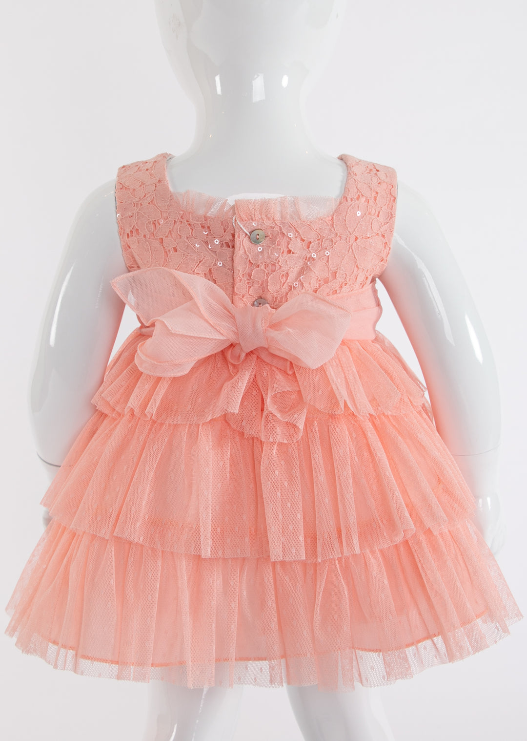 Peach Girls dress - made in Spain