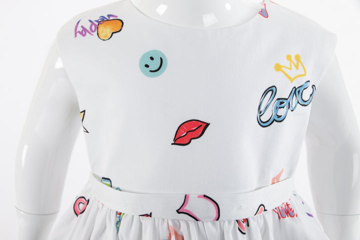 Multi colored dress made in Italy
