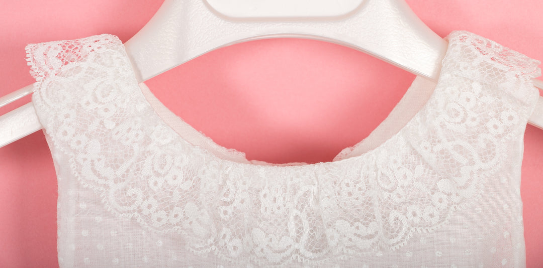 White and pink baby dress
