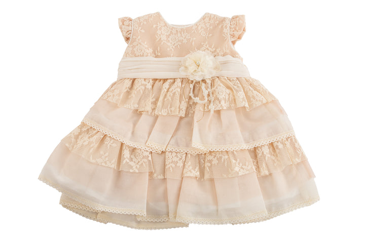 Beige Dress with Light Beige Belt