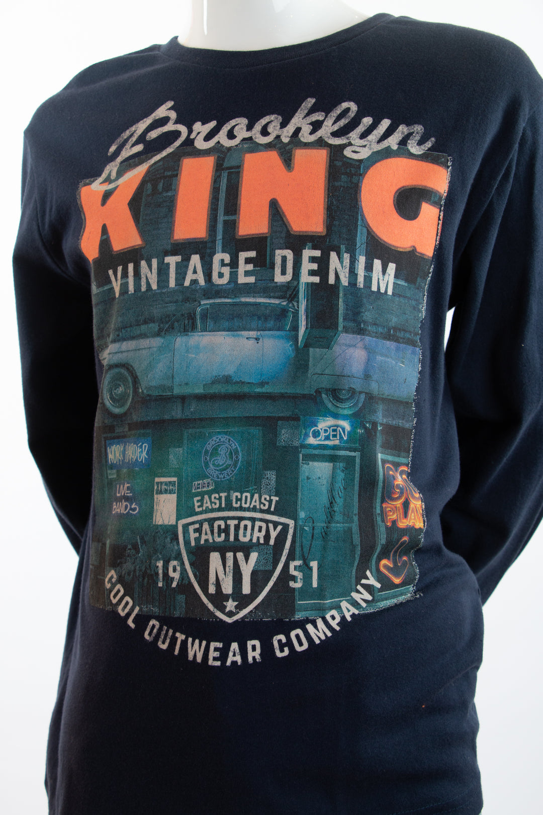 Navy blue and Jeans Set
