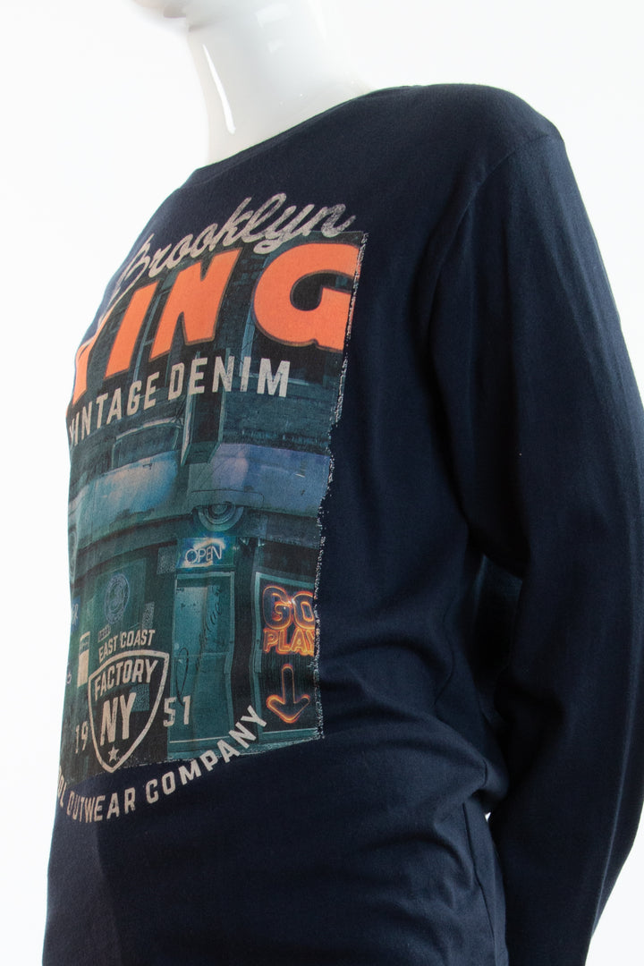 Navy blue and Jeans Set