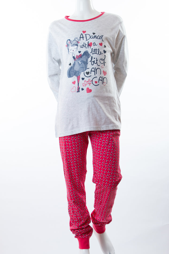 Grey and Fuchsia Pyjama