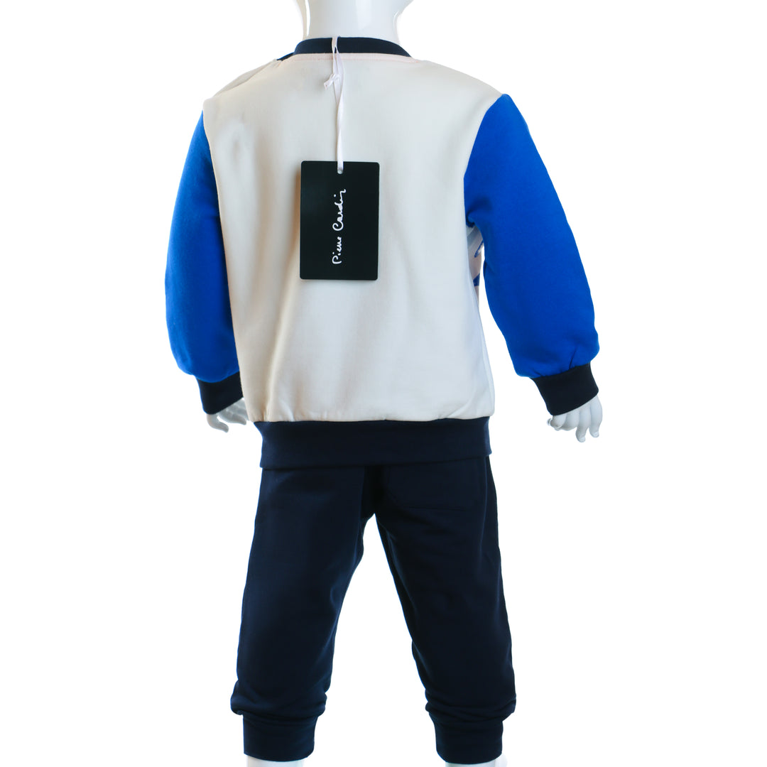 Beige and Blue Training  Suit