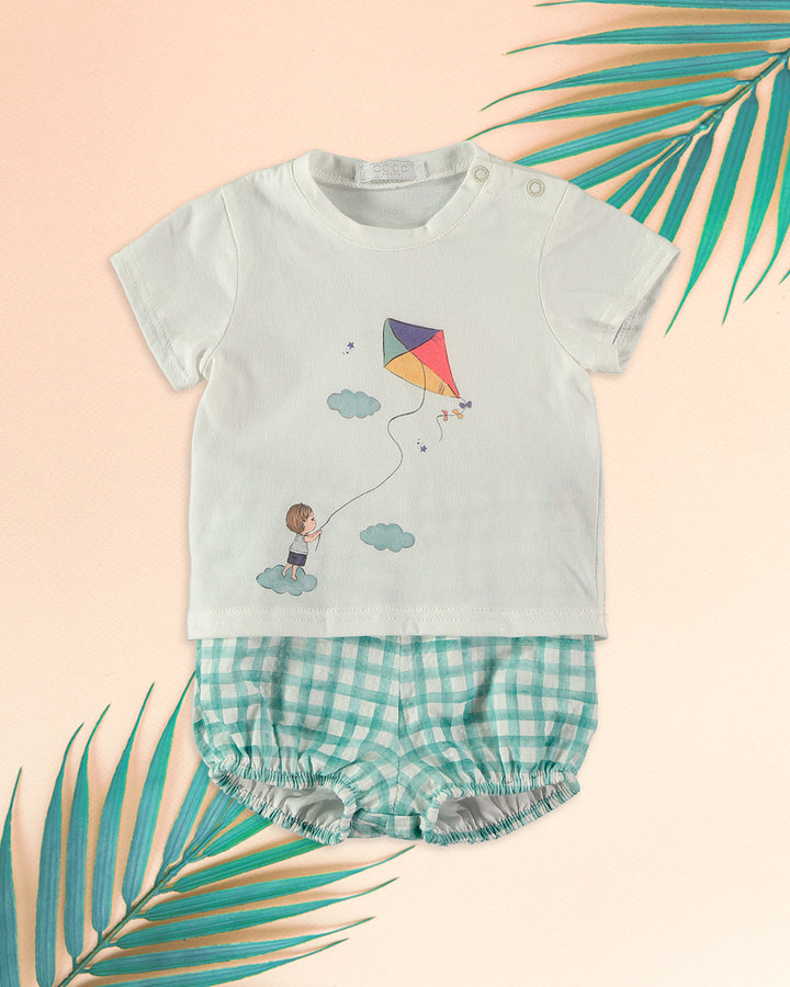 BEIGE BABY BOYS SET