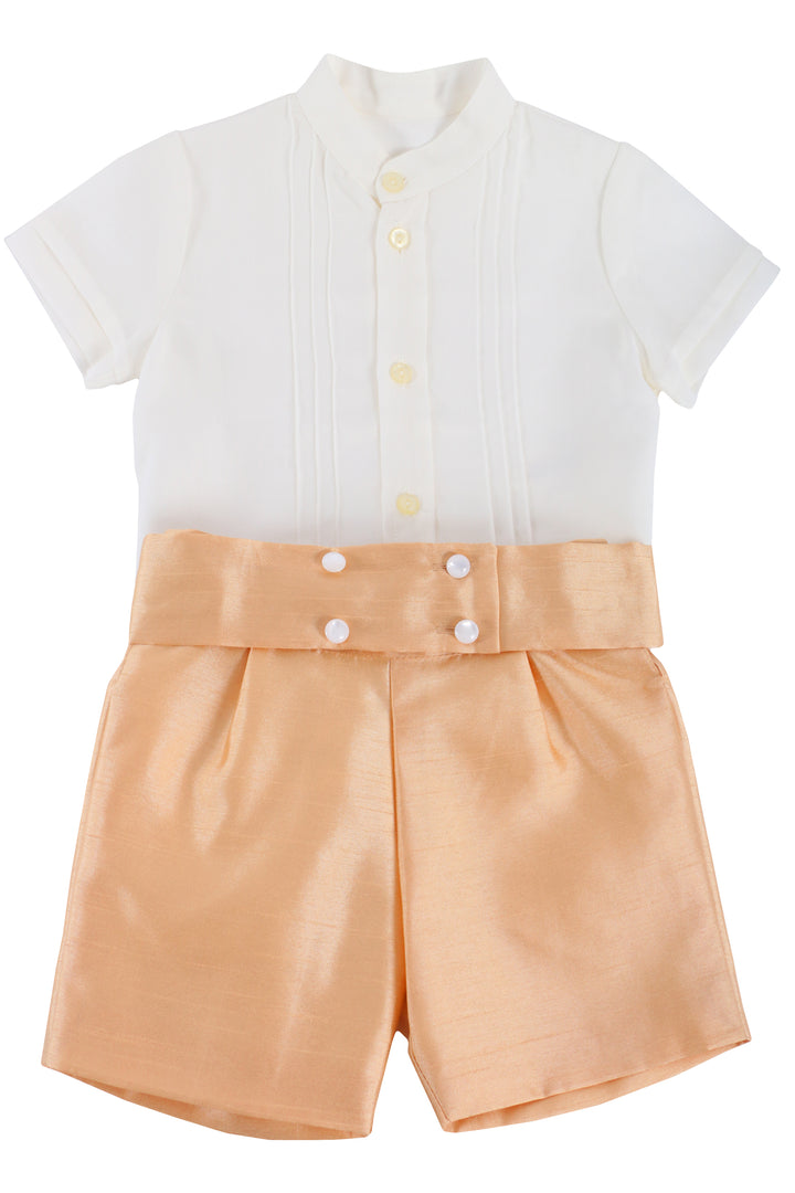 White and Camel color Boys Set