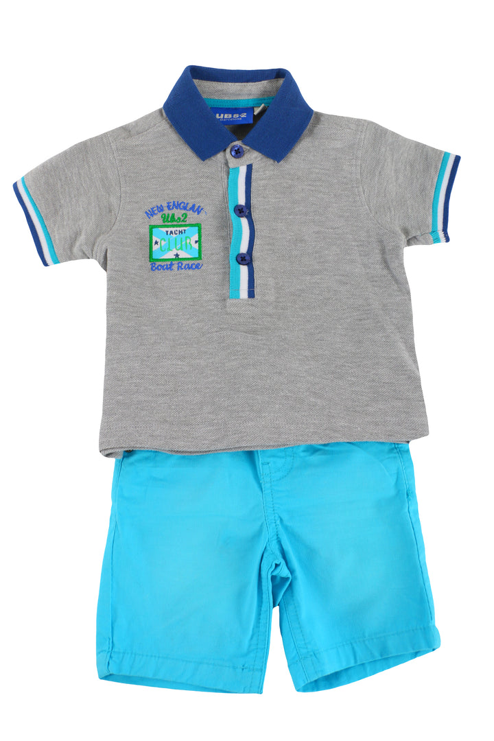 Grey and turquoise Boys Set