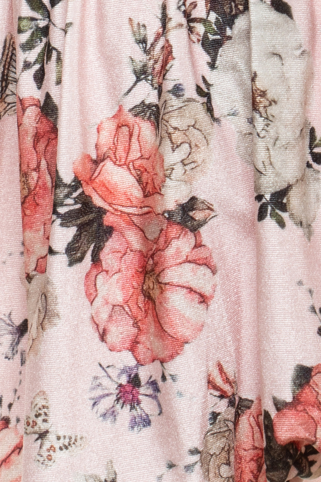 Pink Flowers Pattern Dress