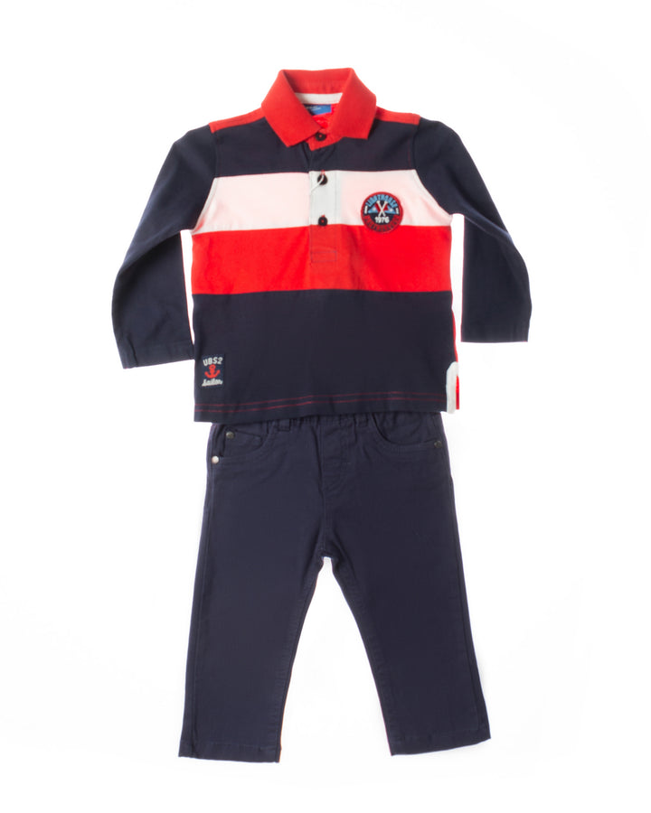 Navy Blue and Red Set