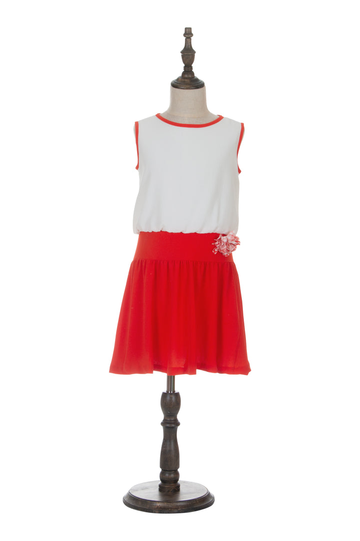 White and red dress