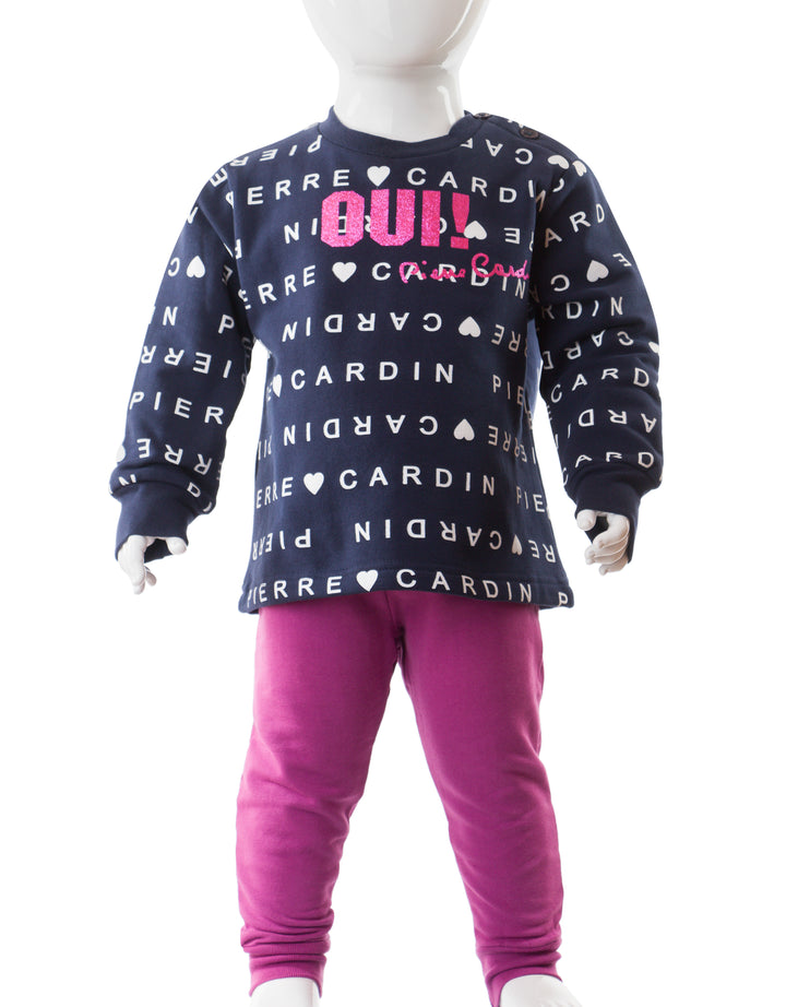 Navy Blue and Fuchsia Training Suit