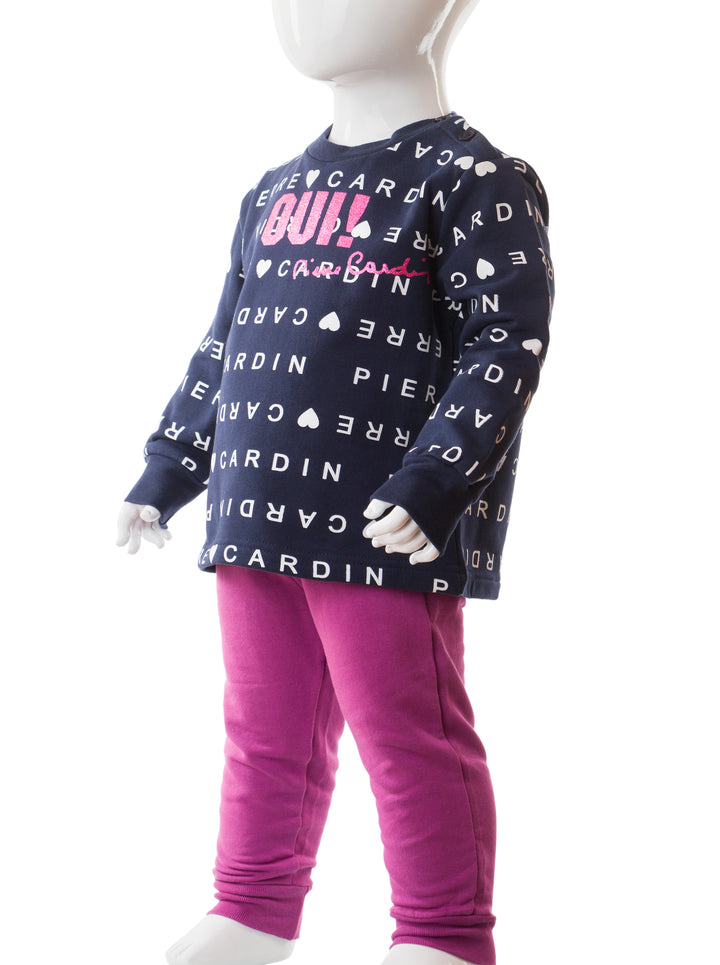 Navy Blue and Fuchsia Training Suit