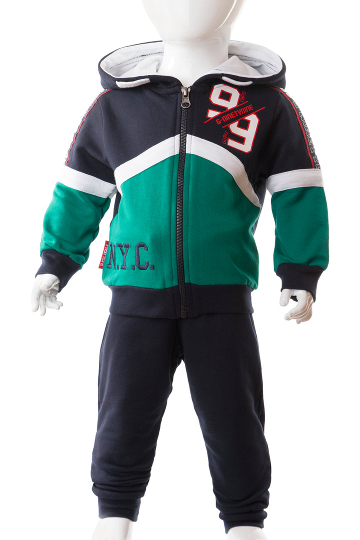 Green and Navy Blue Training Suit