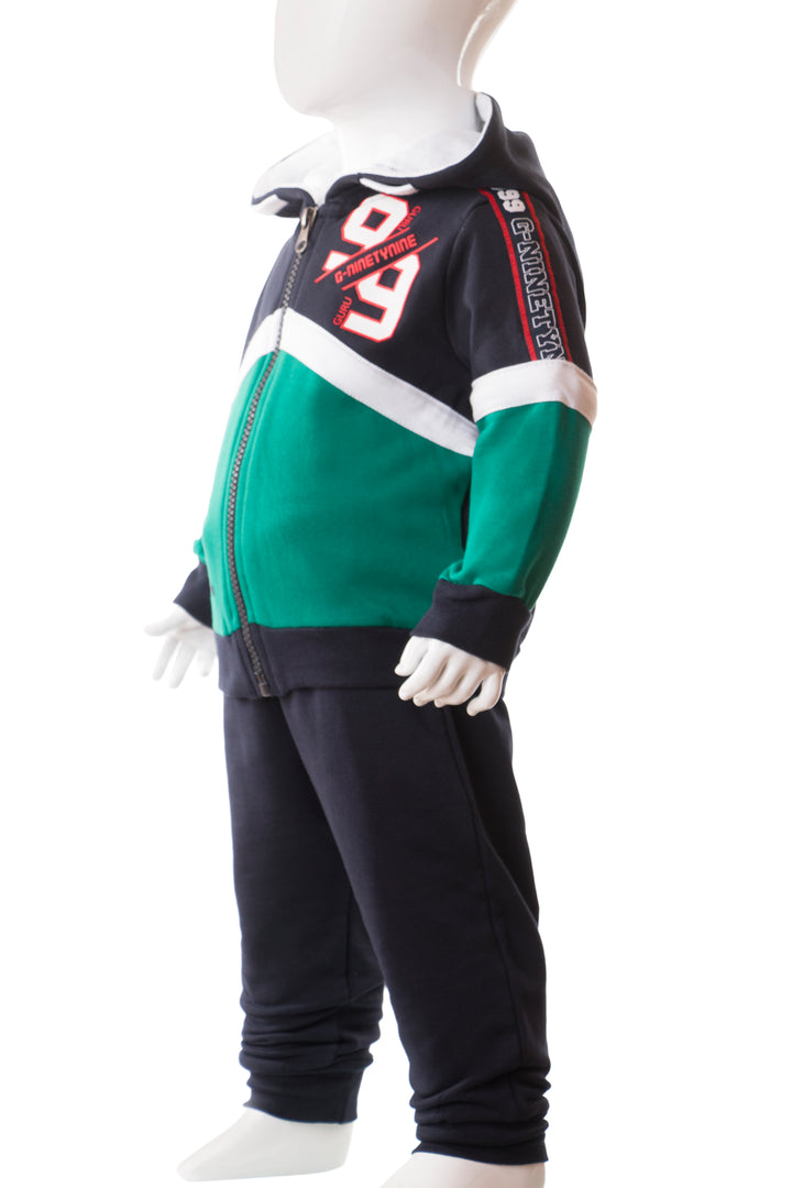 Green and Navy Blue Training Suit