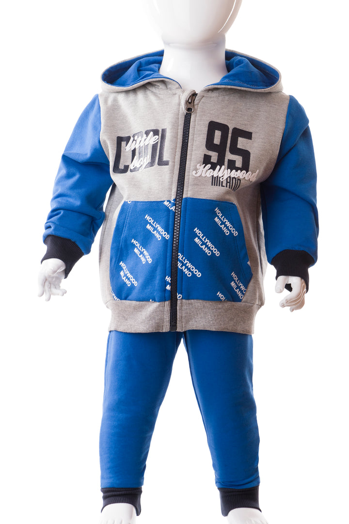 Grey and Blue Training Suit