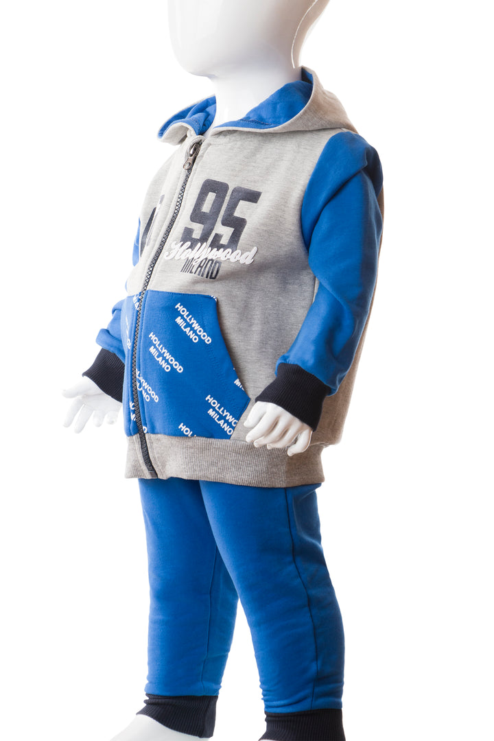 Grey and Blue Training Suit