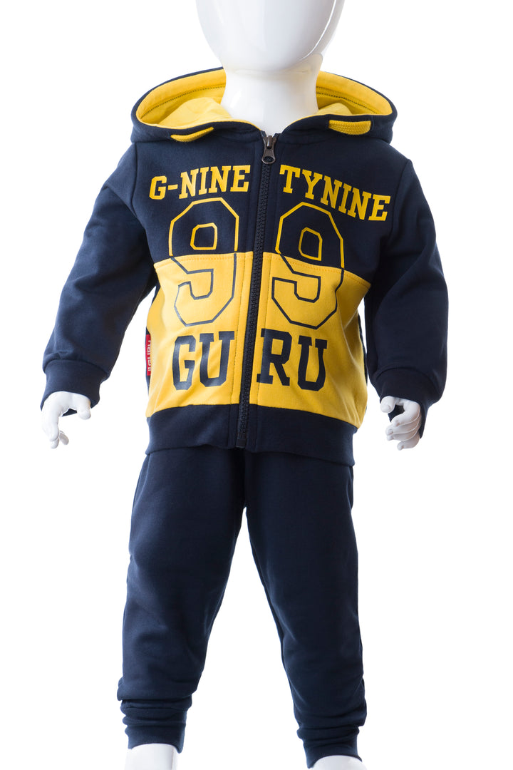 Yellow and Navy Blue Training Suit