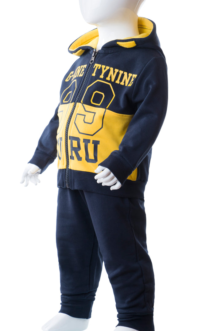 Yellow and Navy Blue Training Suit