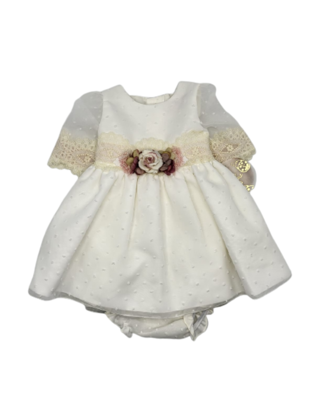 BEIGE BABY DRESS WITH OUT TAJ