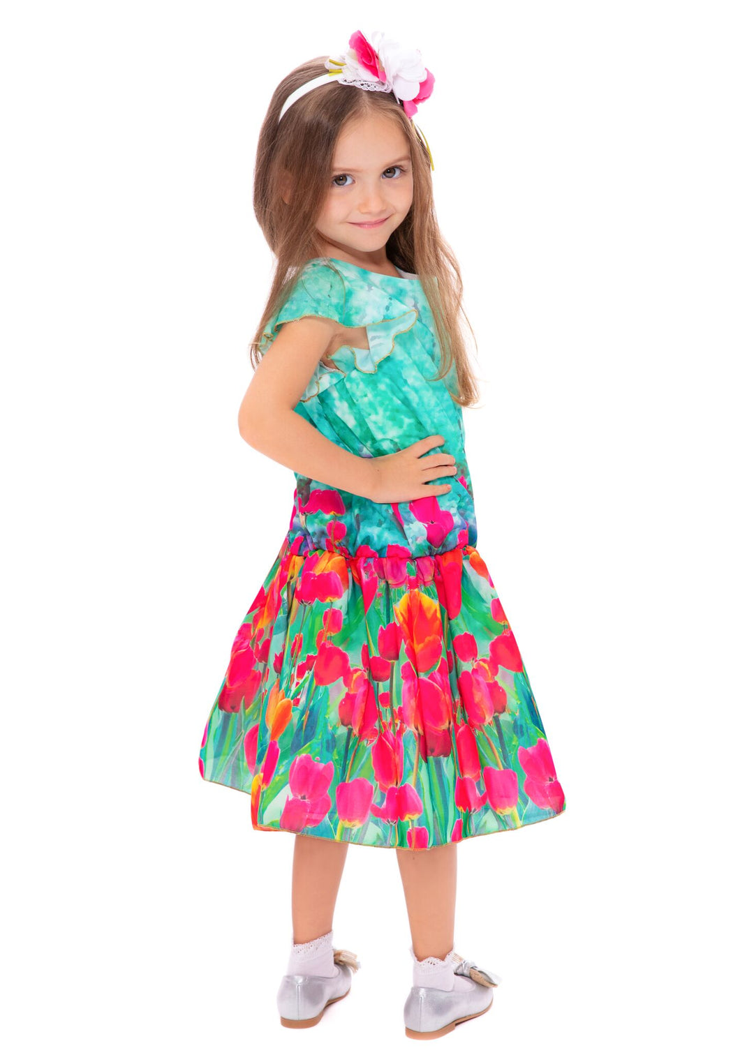 Green Floral Dress