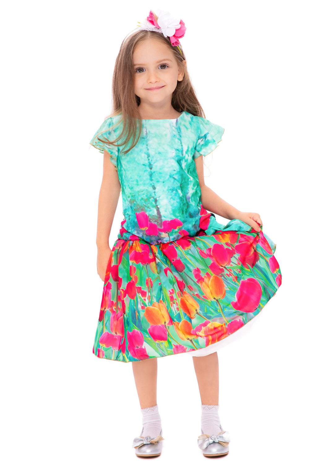 Green Floral Dress