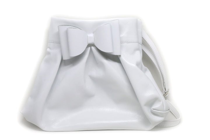 White leather bag